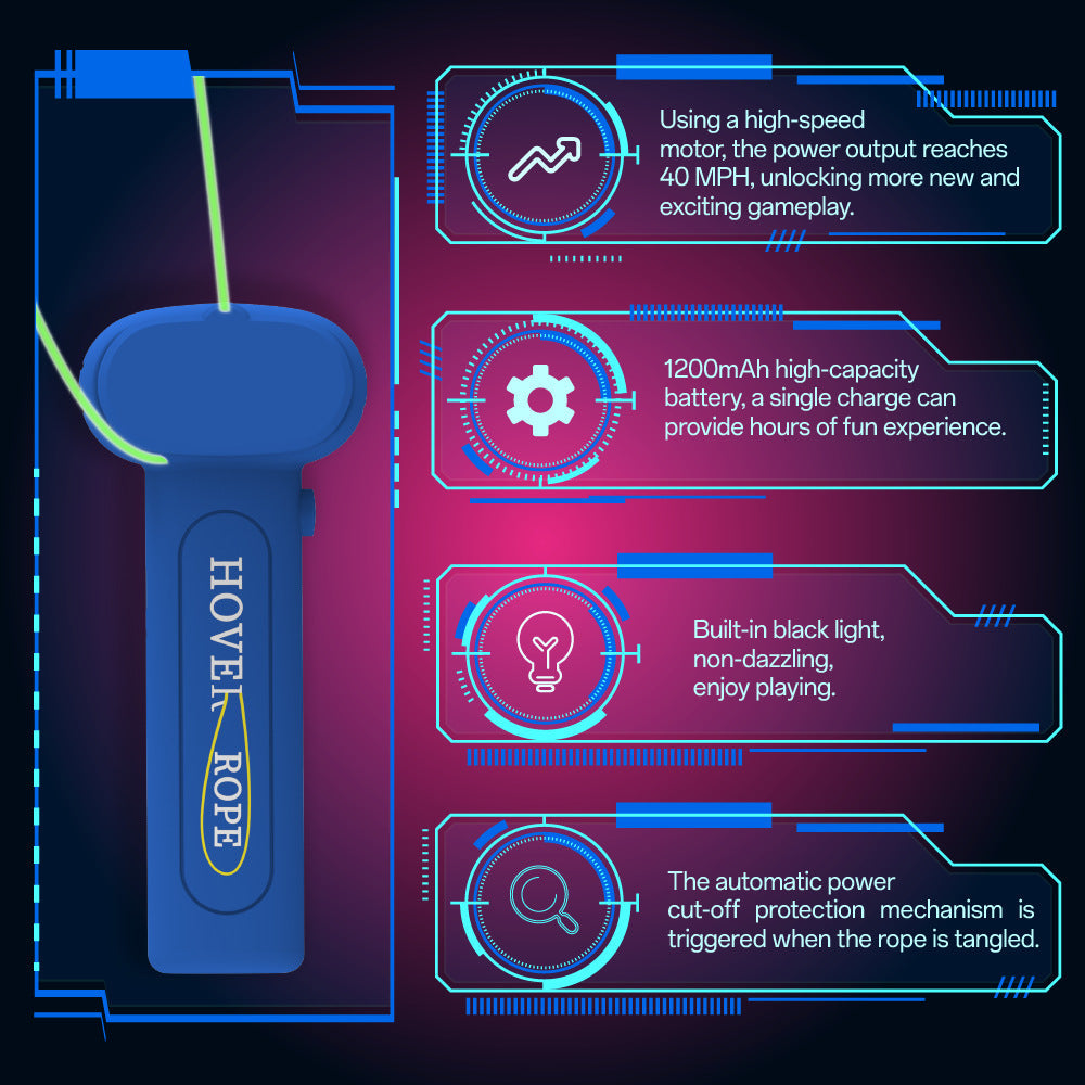 Cross-Border Electric Cat-Teasing Stress-Relief Toy, Glowing Rope Launcher, TikTok Viral Unique Decompression Zipper Rope for Wholesale