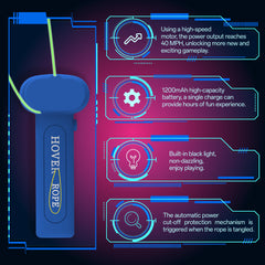 Cross-Border Electric Cat-Teasing Stress-Relief Toy, Glowing Rope Launcher, TikTok Viral Unique Decompression Zipper Rope for Wholesale