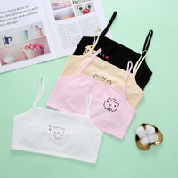 Girls' Underwear Developmental Primary School Pupils Pure Cotton 12 Years Old 9 Years Old 8 Junior High School Students Less Girls Bra Children's Sling Thin