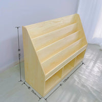Solid wood bookshelves for kindergartens, children's bookshelves, display racks, and home-use floor-standing baby reading picture book shelves are available for customization.Solid wood bookshelves for kindergartens, children's bookshelves, display racks,