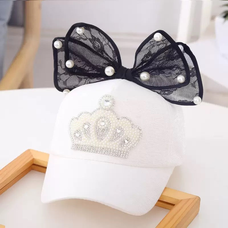 Hat Baby Baseball Cap Breathable Mesh Sun Hat Sun Protection Bowknot Peaked Cap Summer Sun Protection Sun Hat