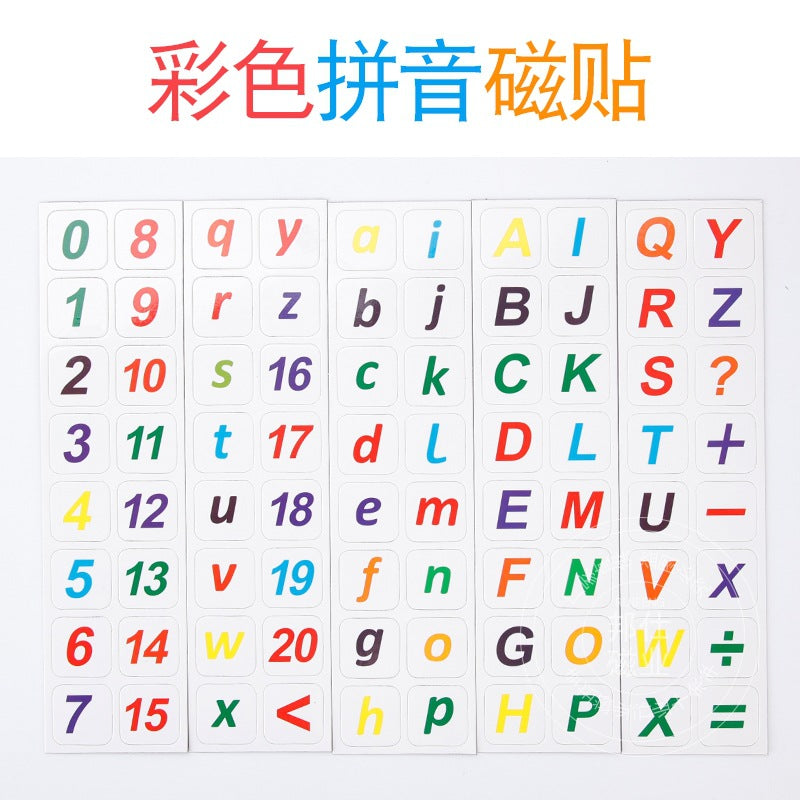 Colorful English Letter Magnetic Stickers Magnetic Teaching Aids Soft Magnetic Chinese Pinyin Refrigerator Magnets Kids English Word Cards