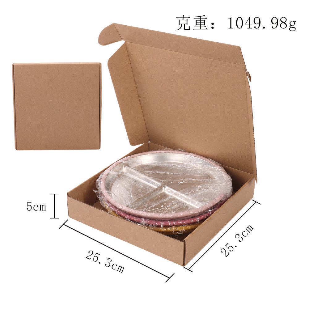 Factory New Product Baby Silicone Stainless Steel Tableware Set Creative Product 304 Stainless Steel Kidsren's Silicone Tableware Bowl