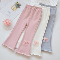 Spring and Autumn Girls' Flared Pants Children's Pants Outer Wear 2025 Spring New Western Style Princess Style Student Casual Trousers