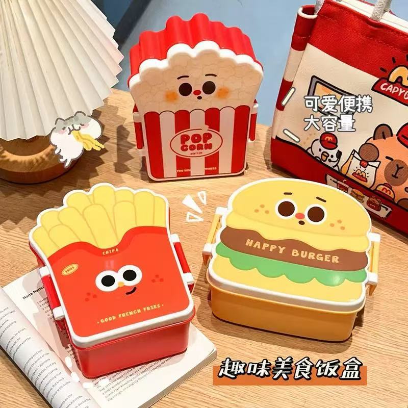 Cute Lunch Box Fruit Salad Sandwich Preservation Box High Color Value Women's Small Lunch Box Lightweight for Students and Children