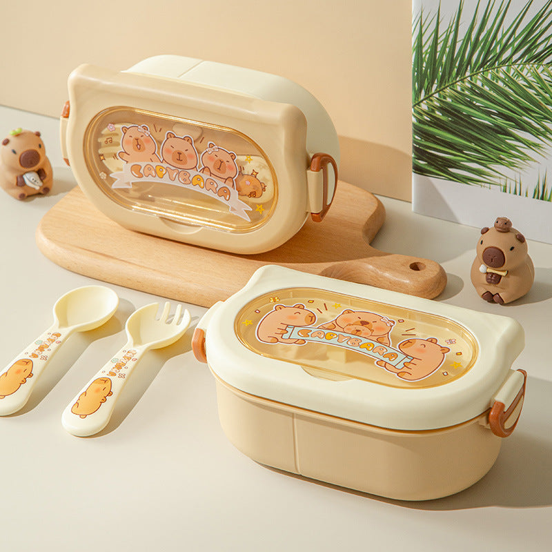 High-Looking Kapibala Pattern Lunch Box for Office Workers, Workers and Students, Cute Lunch Box Lunch Box