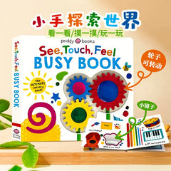 See Touch Feel Busy Book, original English picture book, for children