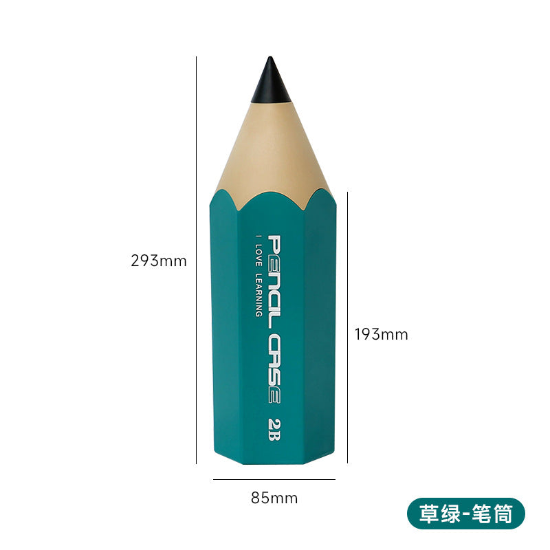 Pencil Shaped Pen Containers Student Creative Desktop with Lid Dustproof Stationery Storage Pen Box Storage Bucket Cosmetic Brush Cartridge