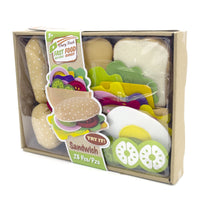 Cross-border Amazon DIY felt cloth hamburger toys suit sandwich hot dog wholesale play house toys wholesale