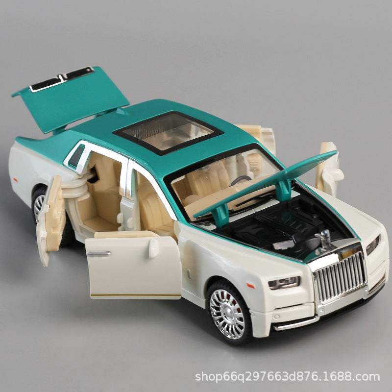 Open the door and talk about the phantom car model children's inertia toy car boy baby simulation sound and light music car