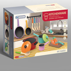 Kitchen toys play house cutting music pot induction cooker kitchenware suit cooking cooking color tableware suit