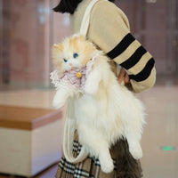 Cat Ragdoll Backpack Douyin Same Style Simulation Doll School Bag Cute Birthday Gift Doll Cat Backpack