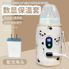 Digital Display Heating Milk Warming Artifact Universal Insulation Cover Outgoing Portable Constant Temperature Bottle Insulation Cover New Household