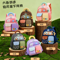 Children's Backpacks Cross-Border Wholesale New Cartoon Animal Print Backpacks for Small and Medium Classes 3-6 Years Old Kindergarten School Bags