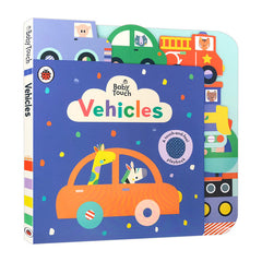 Transport English original Baby Touch Vehicles Tab Book Children's Enlightenment books