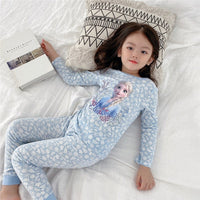 Children's Pajama Set 2026 New Korean Style Spring and Autumn Girls' Home Wear Two-Piece Set for Older Kids Air Conditioning Clothing Trendy