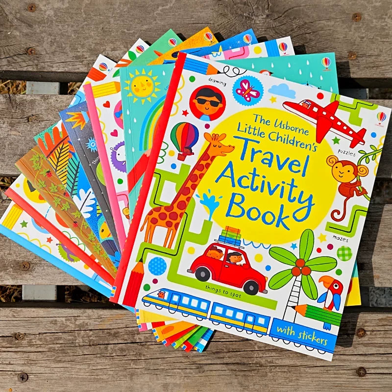 English Preschool Activity Book for Toddlers: Fun Learning Games, Sticker Mazes, Drawing & Coloring Practice