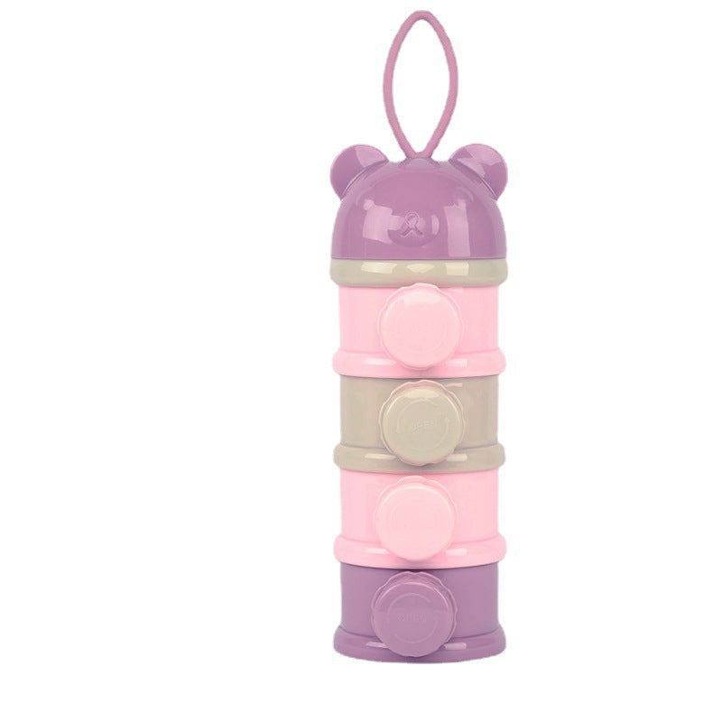 Cross-Border Baby Portable Four-Layer Milk Powder Independent Layered Milk Powder Compartment Children's Food Storage Drop Shipping