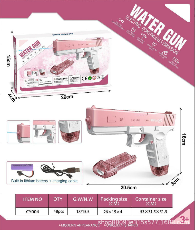 Cross-border electric M416 water gun continuous charging water spray water large capacity men and girls hand-held outdoor summer toys