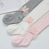 Children's Pantyhose Spring and Autumn Thin Baby Outer Wear Bottoming Socks Grey Western Style Middle and Large Children's Cotton Girls' Leggings