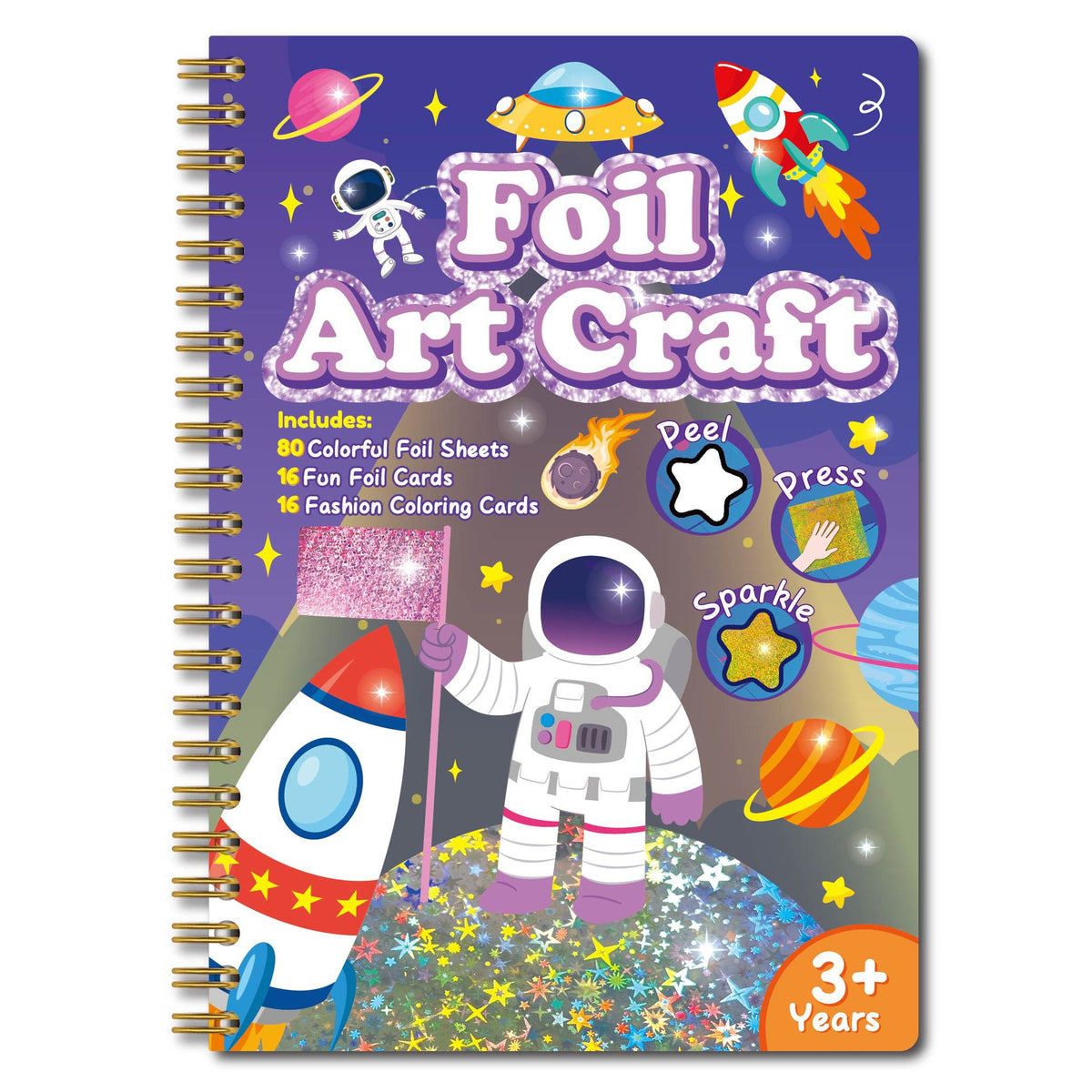 Cross-border Magic Art Painting Astronaut Children's Manual Transfer diy Colorful Shiny Magic Art Sticker
