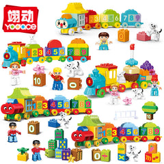 Large Particle Building Blocks, Digital Train, Plastic Assembly, Early Educational Toy for Boys and Girls - Hot Selling on Taobao