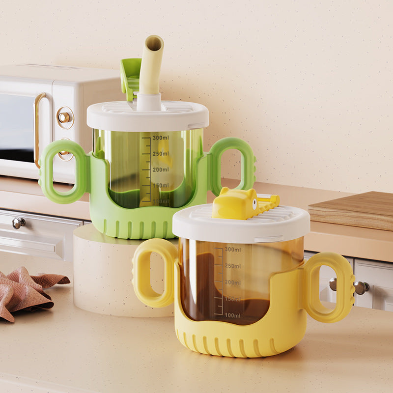 Jiayi drinking cup for babies with handle scale baby straw cup Milk Cup drop-resistant children's water Cup wholesale