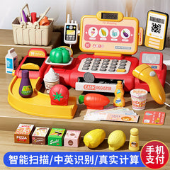 Intelligent recognition cash register language broadcast children play house simulation cash register toy gift
