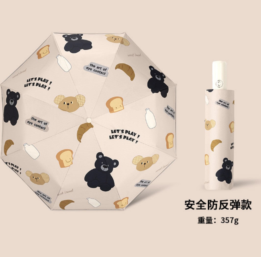 Safety anti-rebound children's umbrella Boys and Girls Primary School students special astronaut rain and rain dual-use automatic umbrella