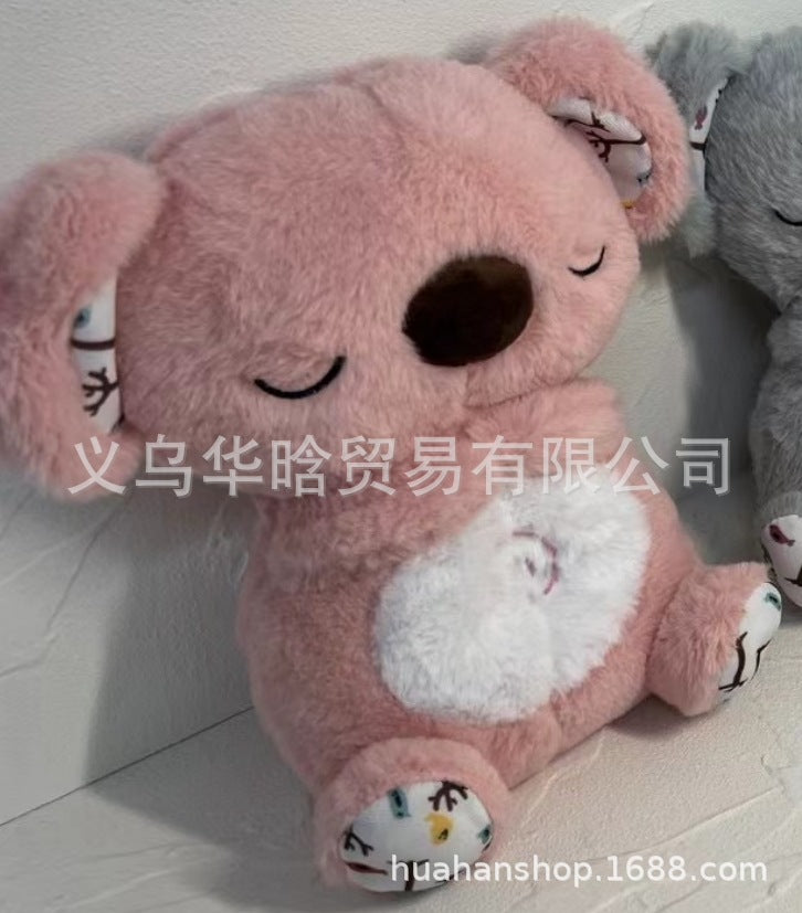 Cross-Border Breathing Koala Soothing Sleep Music Box Plush Toy Sleep Companion Doll Wholesale
