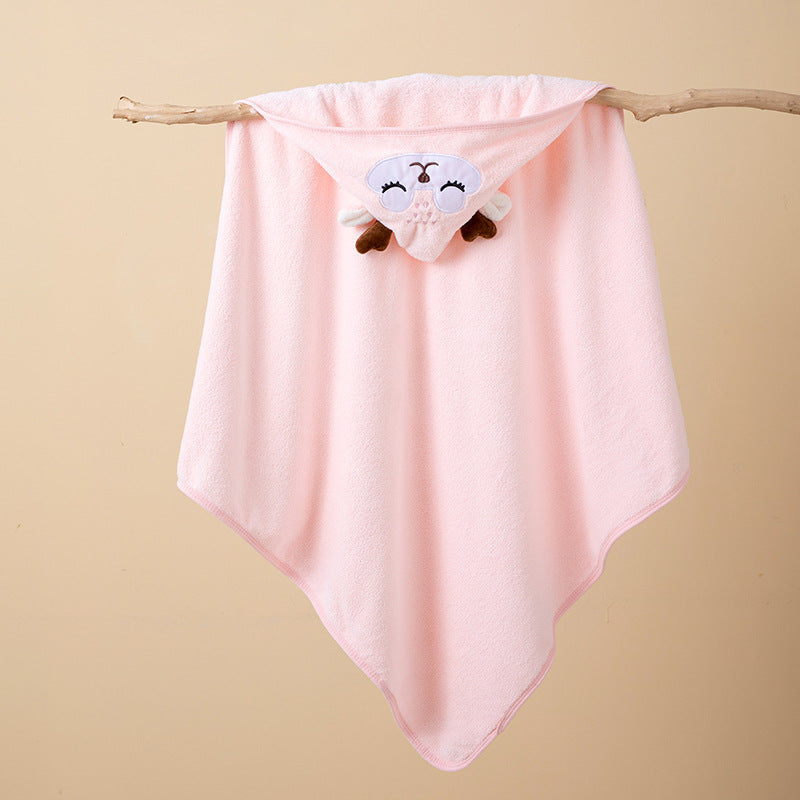 Coral fleece children's cloak bath towel newborn bath towel bath towel cute cartoon cloak bathrobe