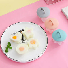 Kitchen Egg Steamer 4-Piece Set for Breakfast Omelette Grinder Household Creative Oil Brush Box