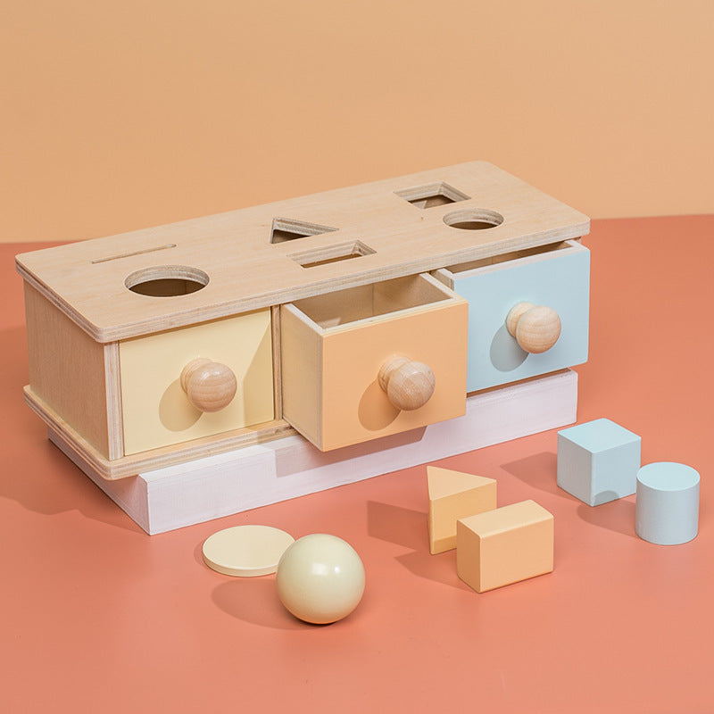 Montessori Early Education Teaching Aids, Kidsren's Educational Toys, Kindergarten Shape and Color Classification Matching Coin Box Gifts