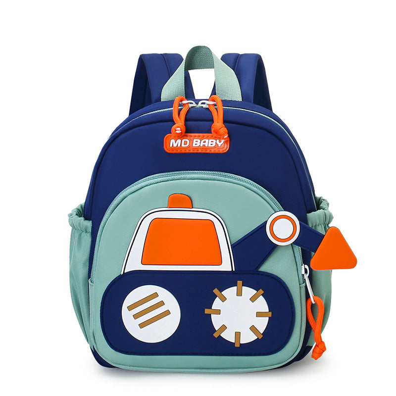 Children's Schoolbags, Kindergarten Babies, 3-5 Year Old Boys' Backpacks, Early Education Class Kidsren's Small Excavator Casual Backpacks