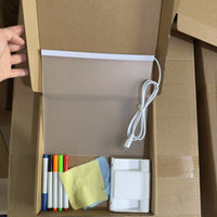 Eye Protection Kidsren's Gift Luminous Lcd DIY Handwriting Board Kidsren's Eye Protection Drawing Board Lamp Comes with 7 Color Pens That Can Be Erased
