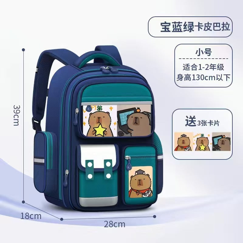 Cross-Border Backpack for Grades 1–6: 2026 New Orthopedic School Backpack, Load-Reducing Spine Support, Large Capacity Kids’ Rucksack
