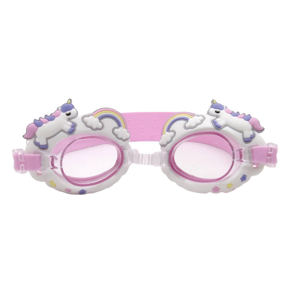 Factory direct selling hot children swimming goggles HD waterproof unicorn crab cartoon swimming goggles cute swimming glasses