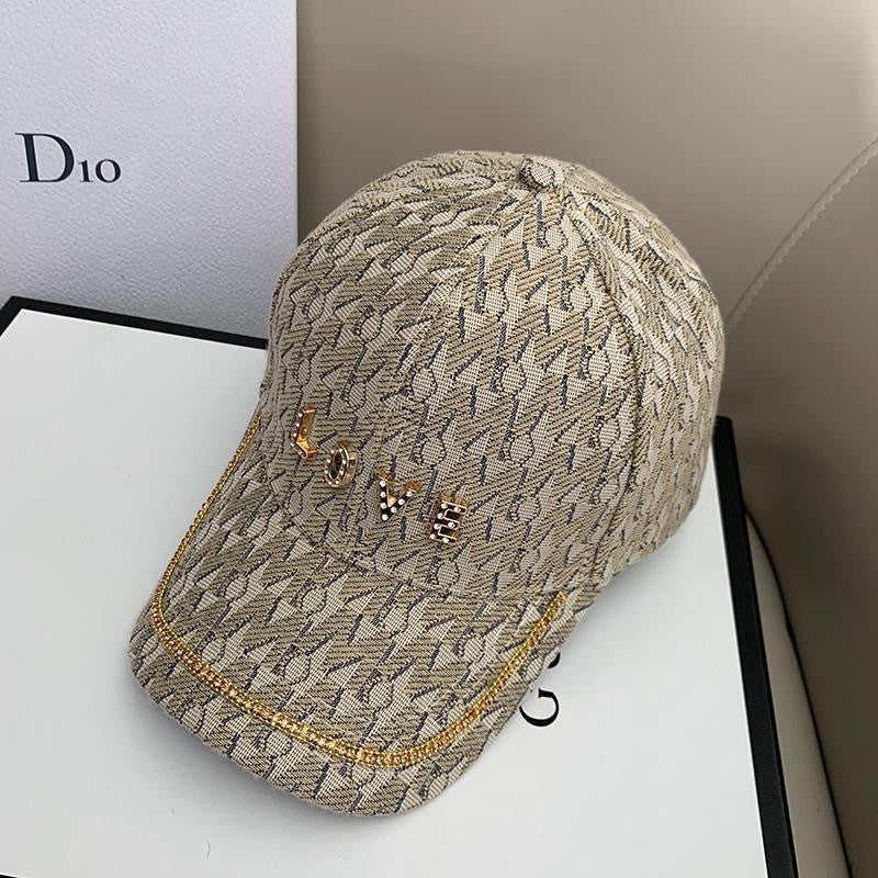 Cross-border Hat Women's New Sunscreen Sun Hat Trendy Baseball Cap Spring and Summer Fashion Sun Rhinestone Cap in stock