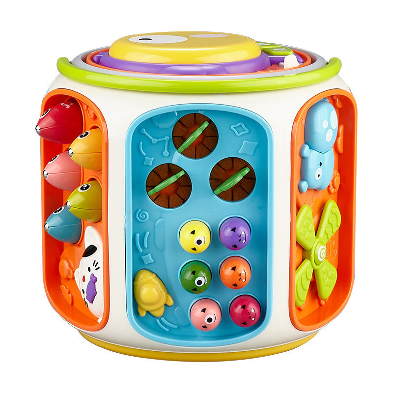 Cross-border Infant Polyhedron Hand-clapped Drum Baby Music Clap Drum Nine-sided Body Early Education Puzzle Toys for 0-3…