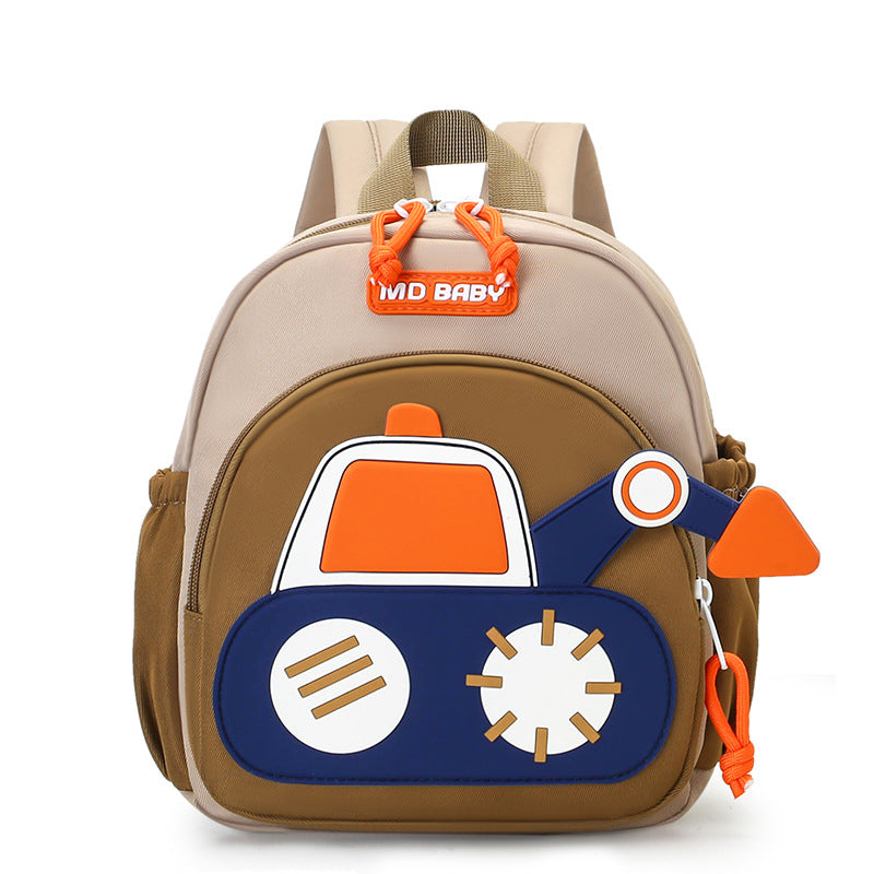 Children's Schoolbags, Kindergarten Babies, 3-5 Year Old Boys' Backpacks, Early Education Class Kidsren's Small Excavator Casual Backpacks