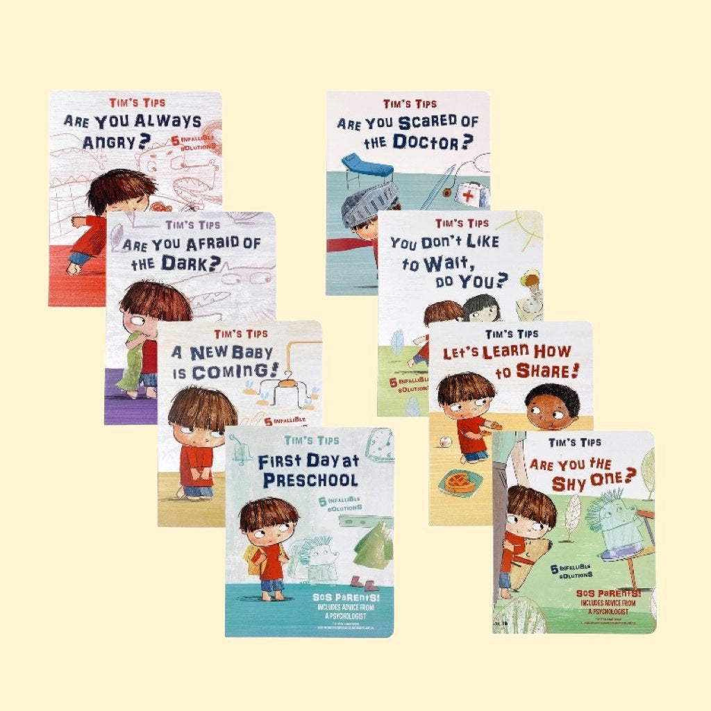 Authentic English Books Tim's Tips Tim's Little Classroom Series 8-Volume Board Books Children's Emotional Management Picture Books