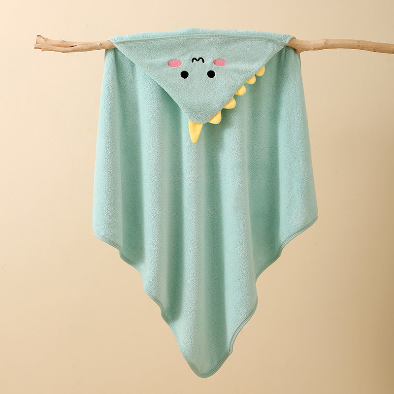 Coral fleece children's cloak bath towel newborn bath towel bath towel cute cartoon cloak bathrobe