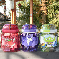 Disney's New Kidsren's Water Cup Double Drinking Water Kettle Straw Direct Drinking Dual-Use Plastic Cup Tritan Double Warehouse Cup