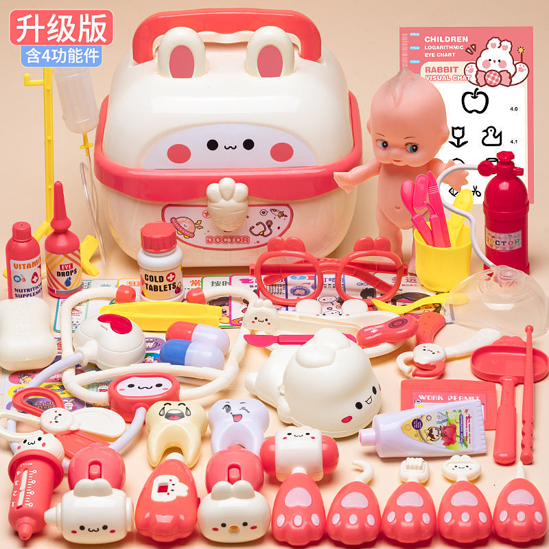 Play Doctor Toy Set for Children, Medical Toys for Girls, Stethoscope, Doctoring, Nurse Role Play, Injection Game