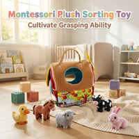 New Cross-Border Release Mini Farmhouse Plush Toy for Infants, Baby Hand-Eye Coordination & Sensory Development Educational Play