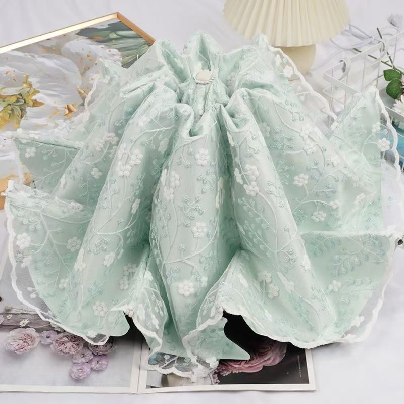 Double Lace Embroidered Sun Umbrella Women's Sun Protection UV Protection Princess Umbrella Vintage Sunshade Sunny Umbrella Folding Dual-purpose Umbrella
