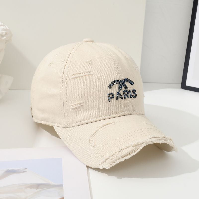 Cross-border Hat Women's New Sunscreen Sun Hat Trendy Baseball Cap Spring and Summer Fashion Sun Rhinestone Cap in stock