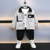 Boys' Spring and Autumn Cardigan Jacket 2026 New Korean Style Cool and Stylish Casual Jacket for Boys Trendy Top