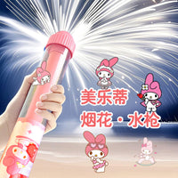 Fireworks Water Gun Sanrio Water Spray Kidsren's Rafting Outdoor Fireworks Sprinkler Water Gun Pull-Out Water Fight Play