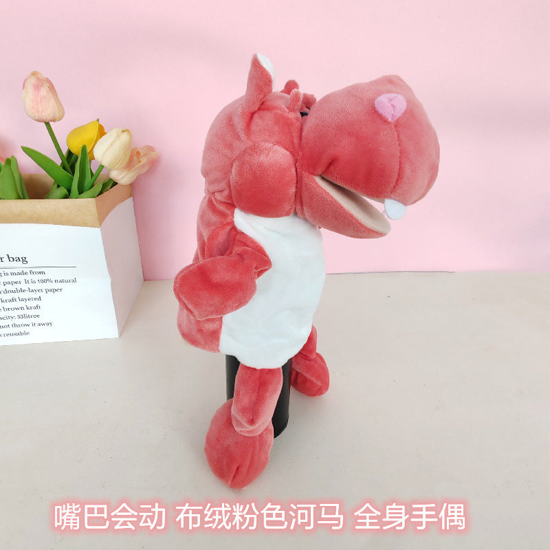 Ventriloquism Animal Hand Puppet Plush Toy Family Interactive Gloves Kindergarten Storytelling Can Open Mouth Doll Rag Doll
